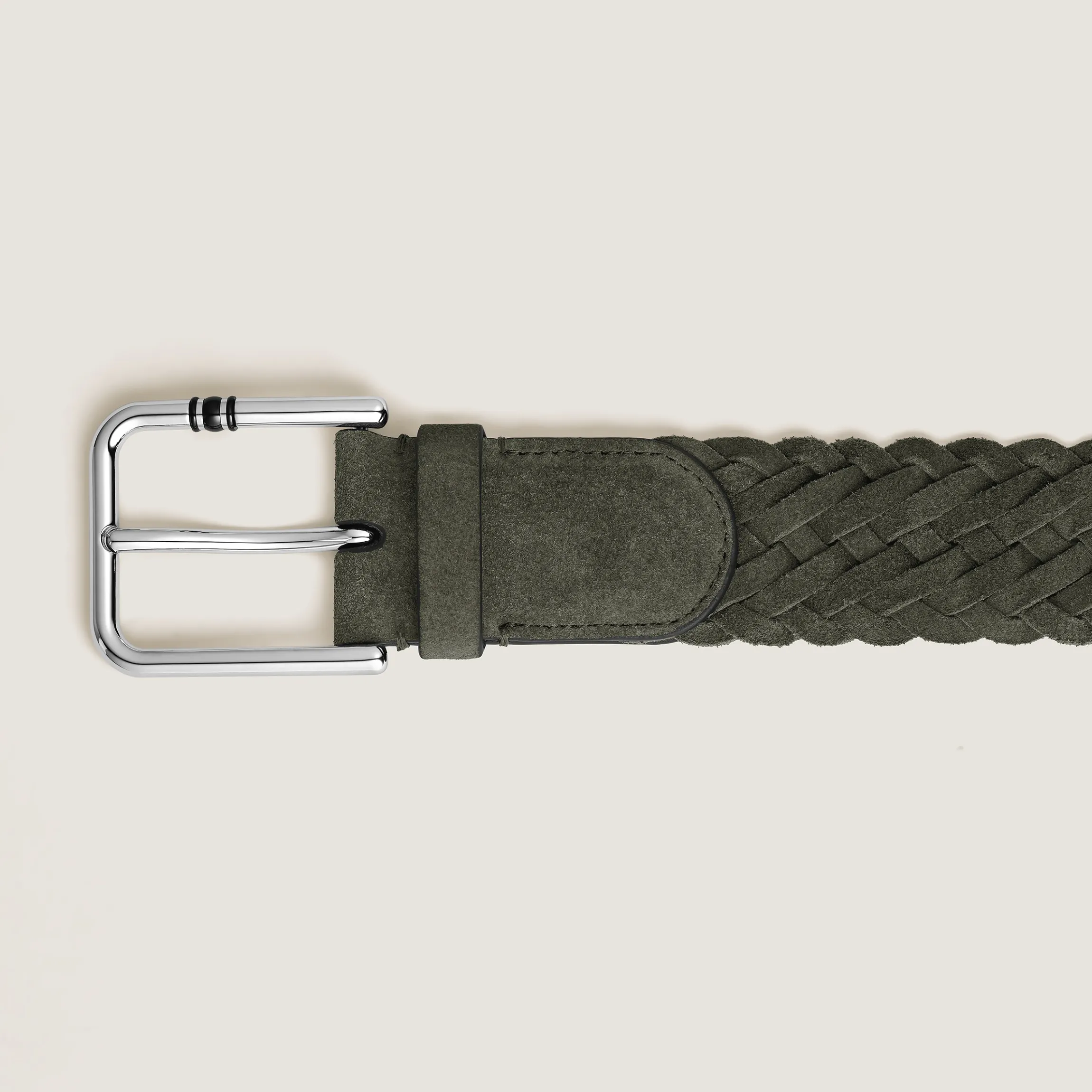 Cintura 35 mm in Suede con Fibbia Quadrata Meisterstück XL