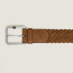 Cintura 35 mm in Suede con Fibbia Quadrata Meisterstück XL
