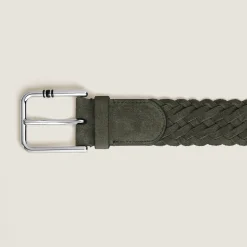 Cintura 35 mm in Suede con Fibbia Quadrata Meisterstück M