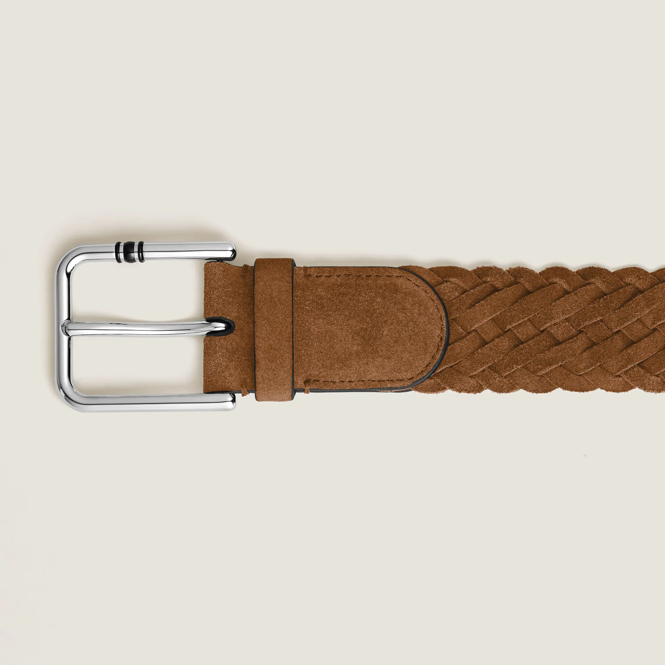 Cintura 35 mm in Suede con Fibbia Quadrata Meisterstück M