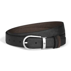 Cintura Reversibile A Ferro di Cavallo in Pelle Sartorial