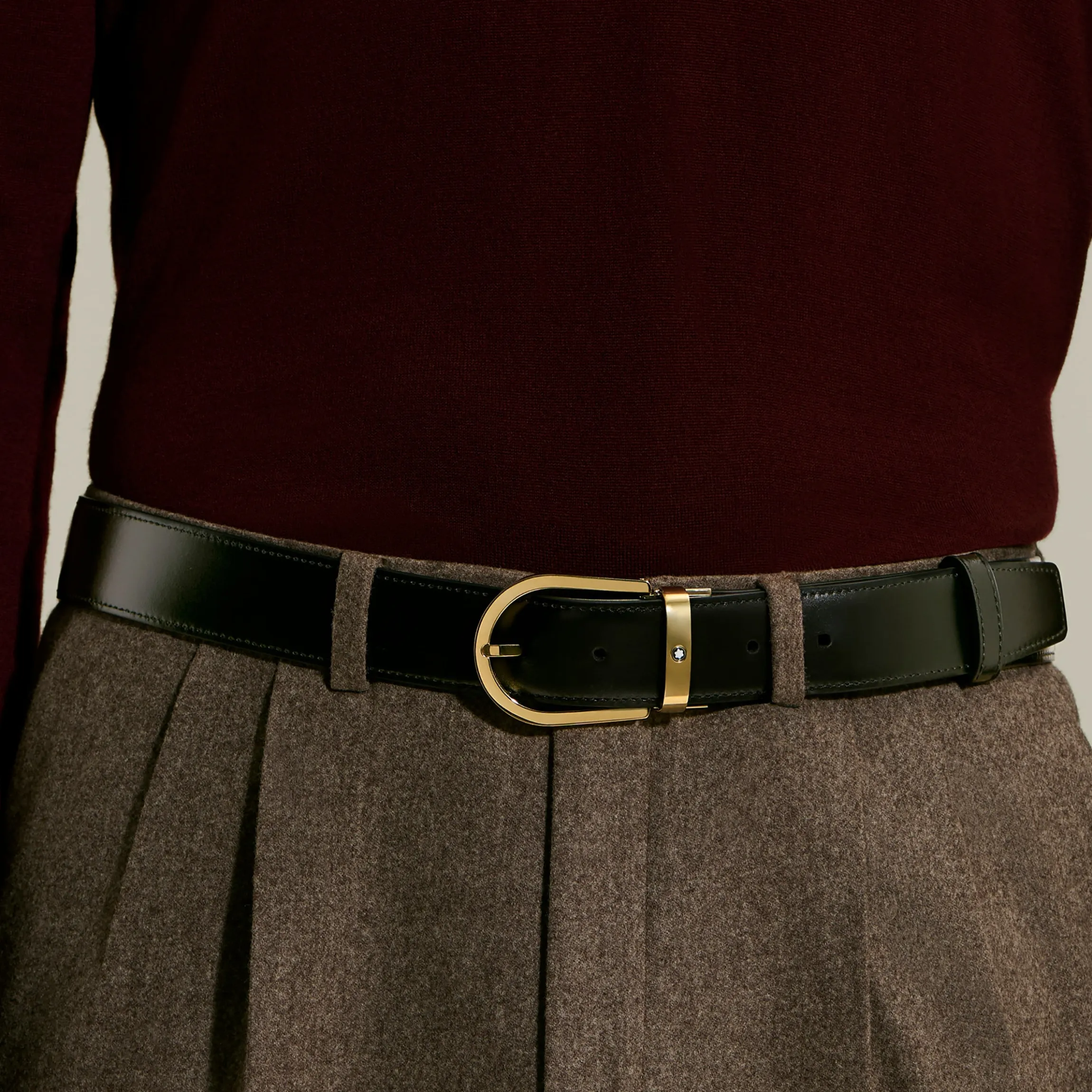 Cintura Reversibile Horseshoe 35 mm in Pelle Meisterstück
