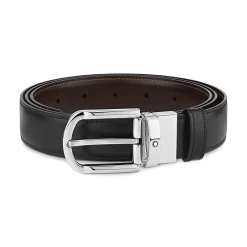 Cintura Reversibile Horseshoe 30 mm in Pelle