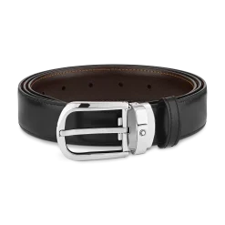 Cintura Reversibile Horseshoe 30 mm in Pelle