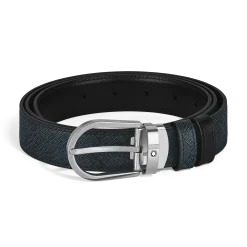 Cintura Reversibile Horseshoe 30 mm in Pelle Sartorial