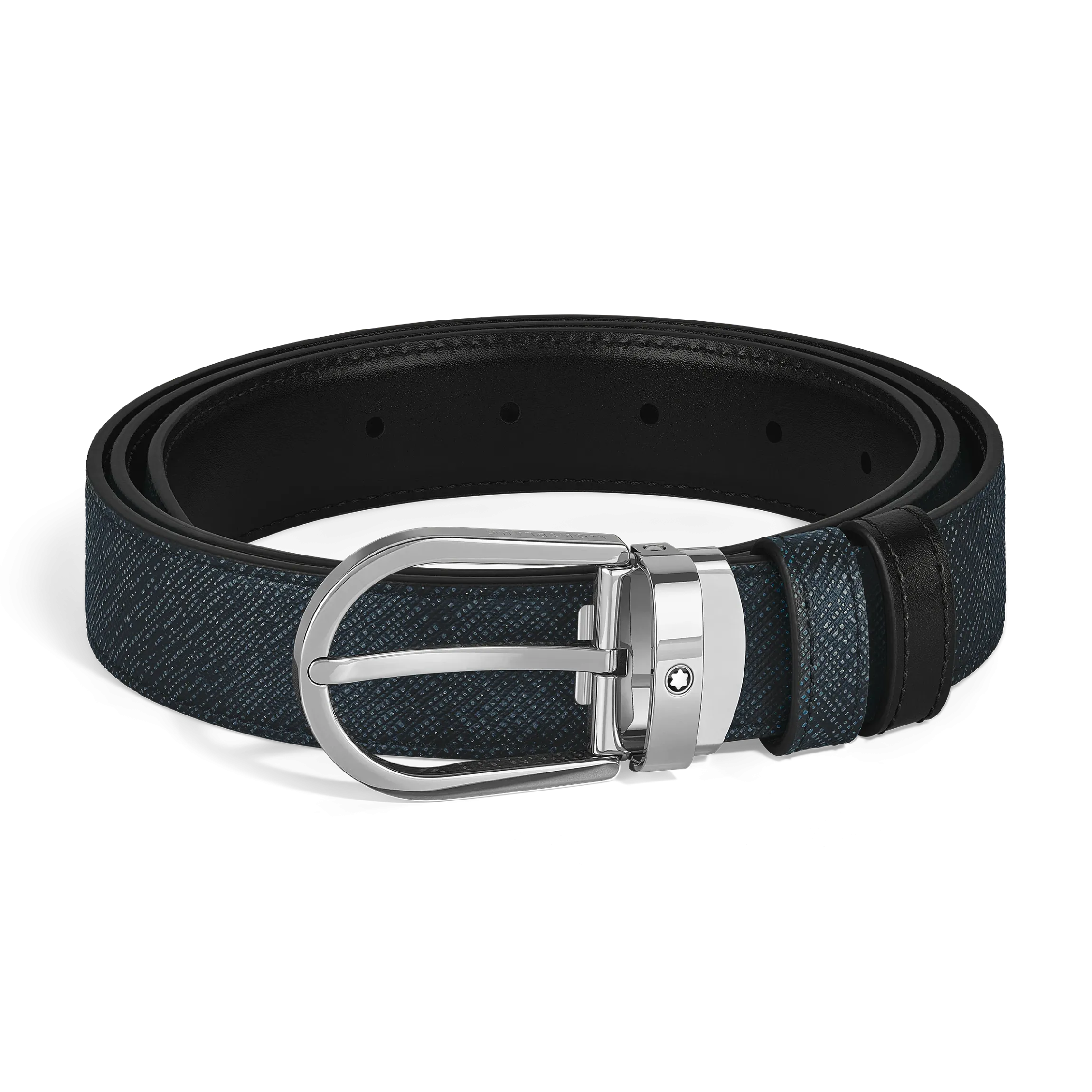 Cintura Reversibile Horseshoe 30 mm in Pelle Sartorial