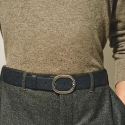 Cintura Reversibile Horseshoe 30 mm in Pelle Sartorial