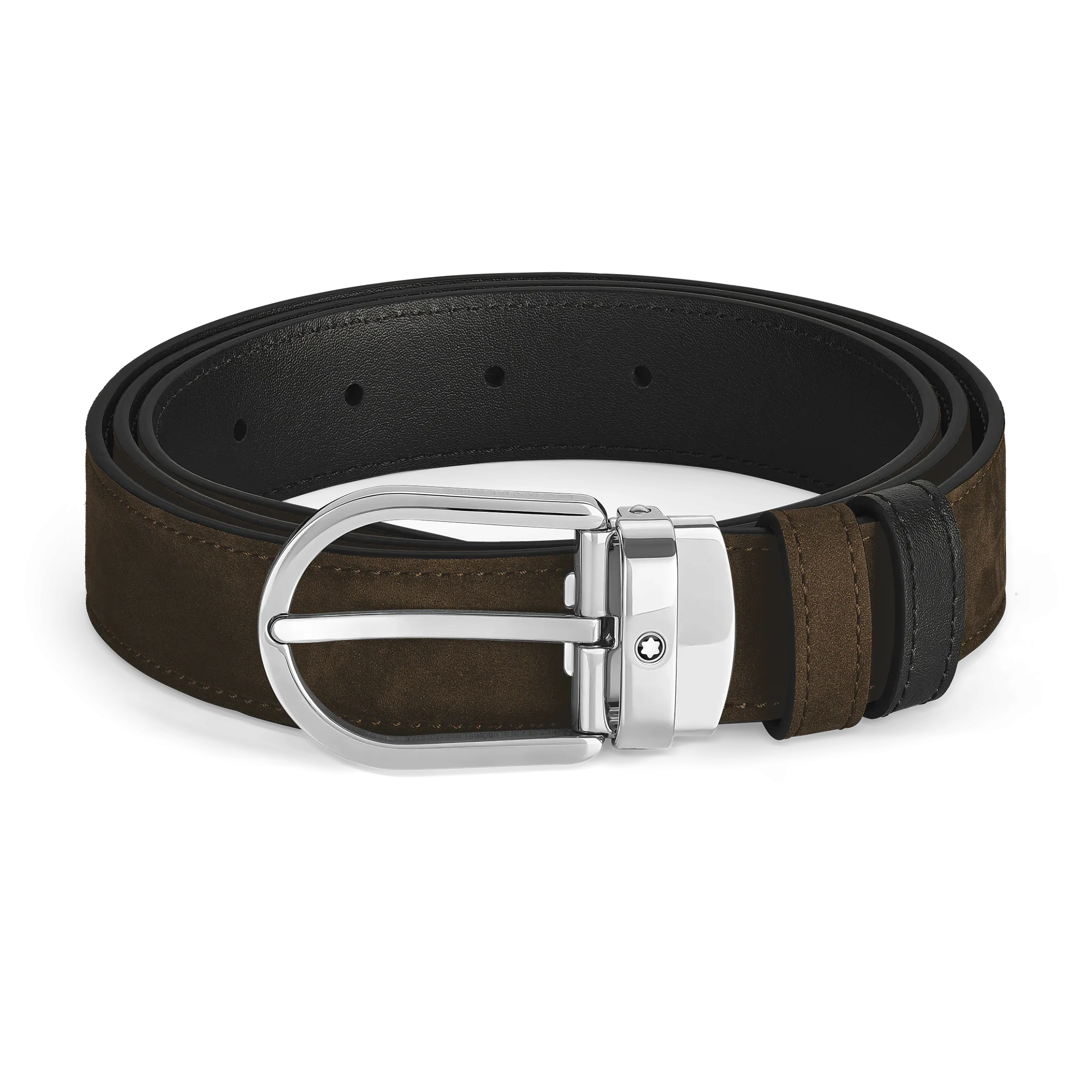 Cintura Reversibile Horseshoe 30 mm in Suede