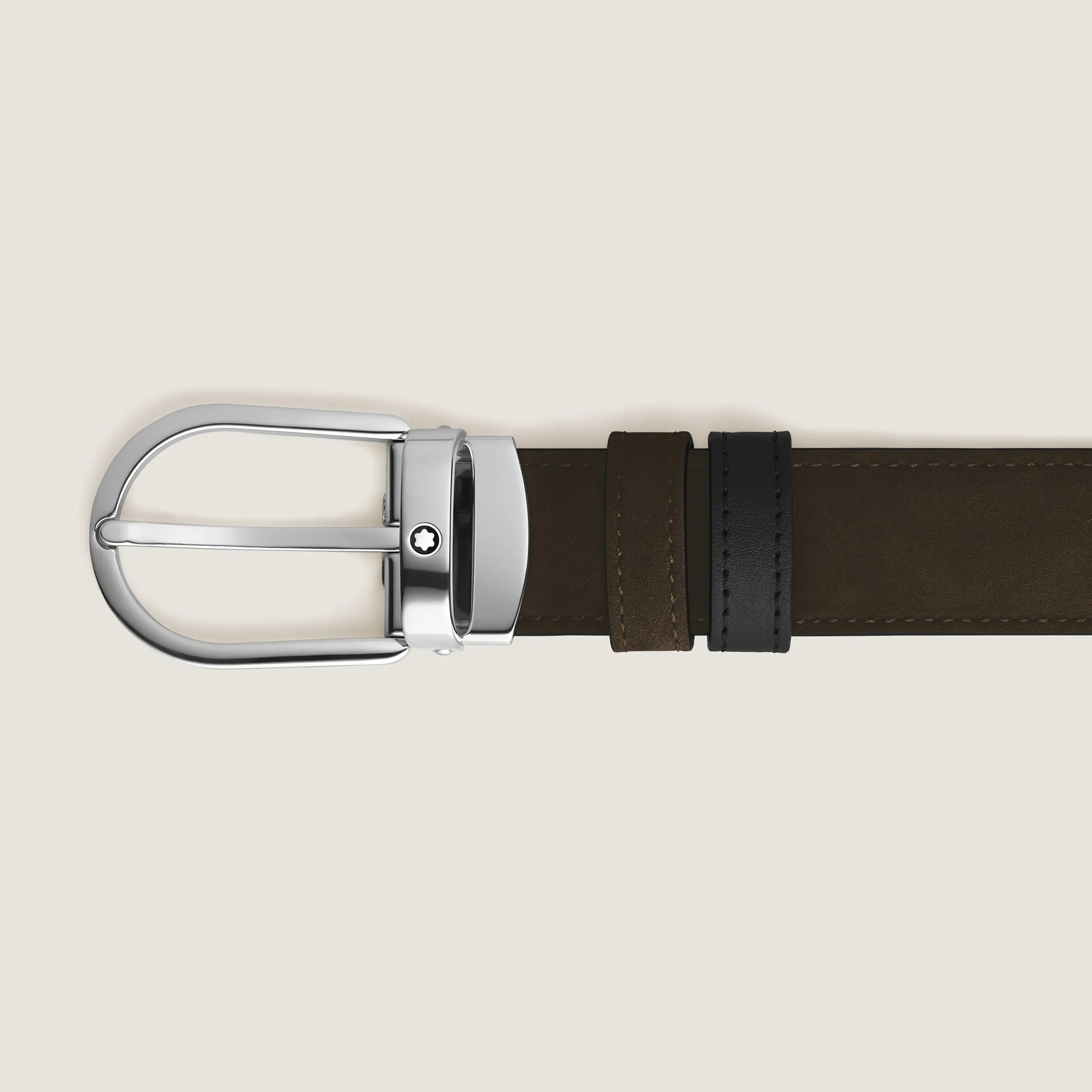 Cintura Reversibile Horseshoe 30 mm in Suede