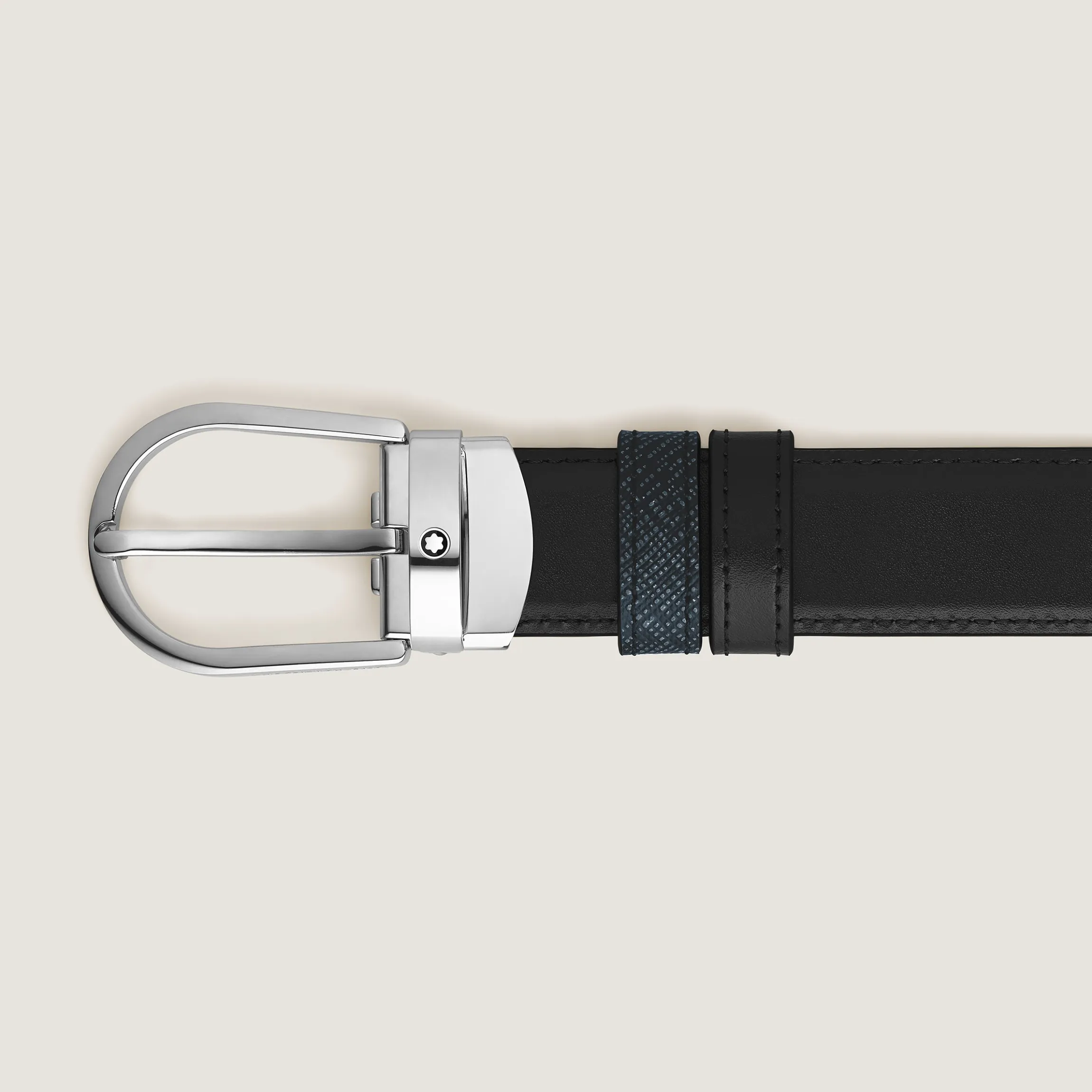 Cintura Reversibile Horseshoe 30 mm in Pelle Sartorial