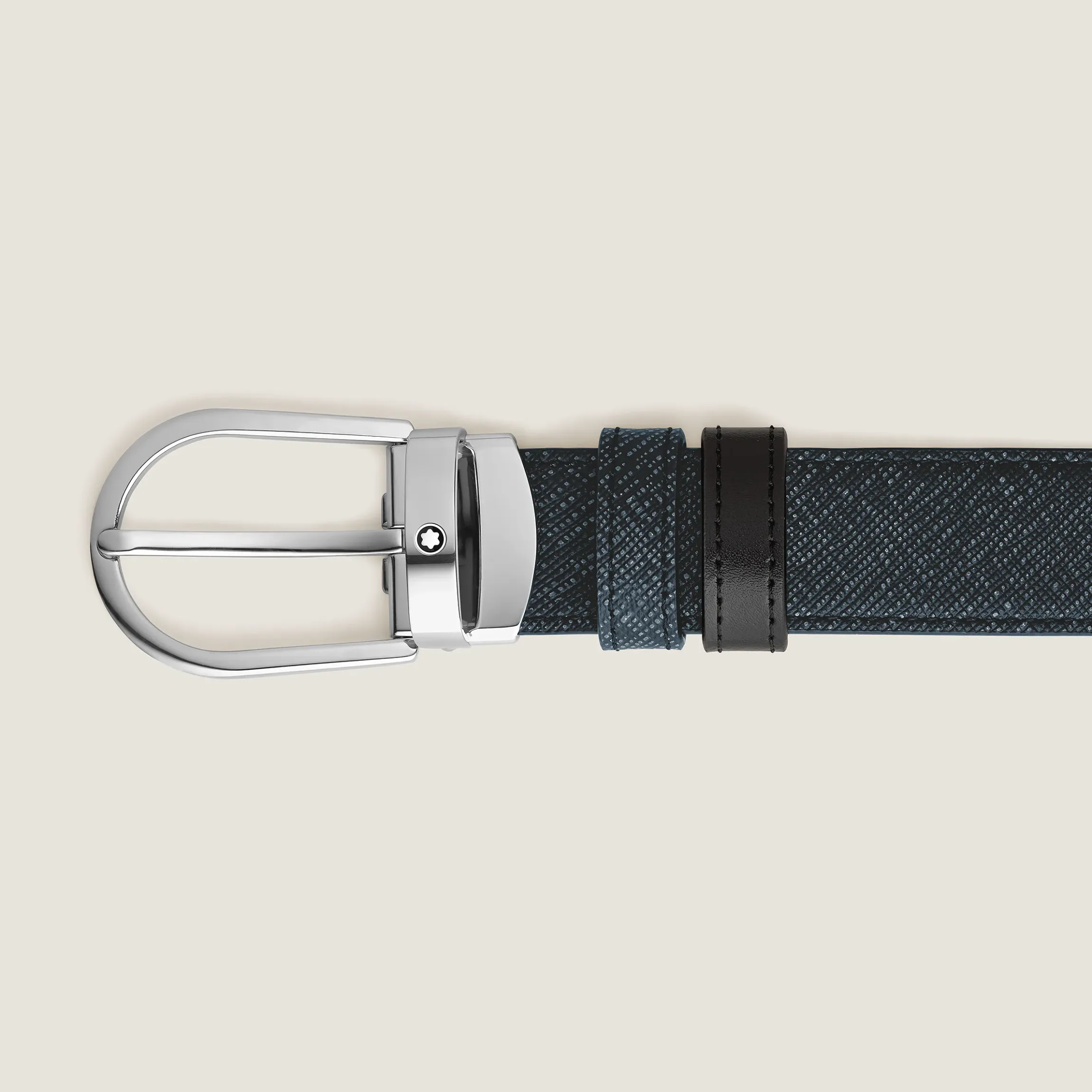 Cintura Reversibile Horseshoe 30 mm in Pelle Sartorial