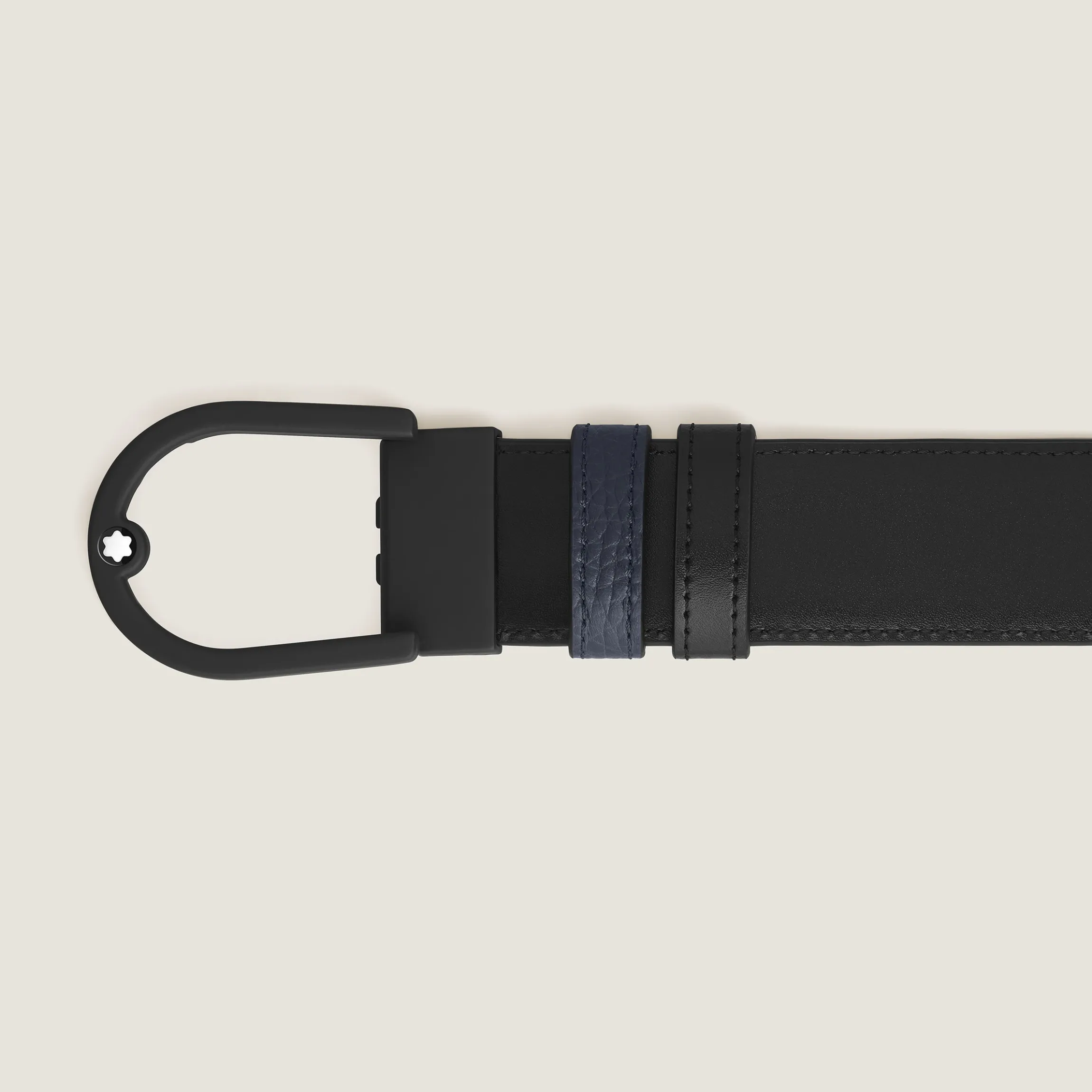 Cintura Reversibile Horseshoe 35 mm in Pelle con Grana
