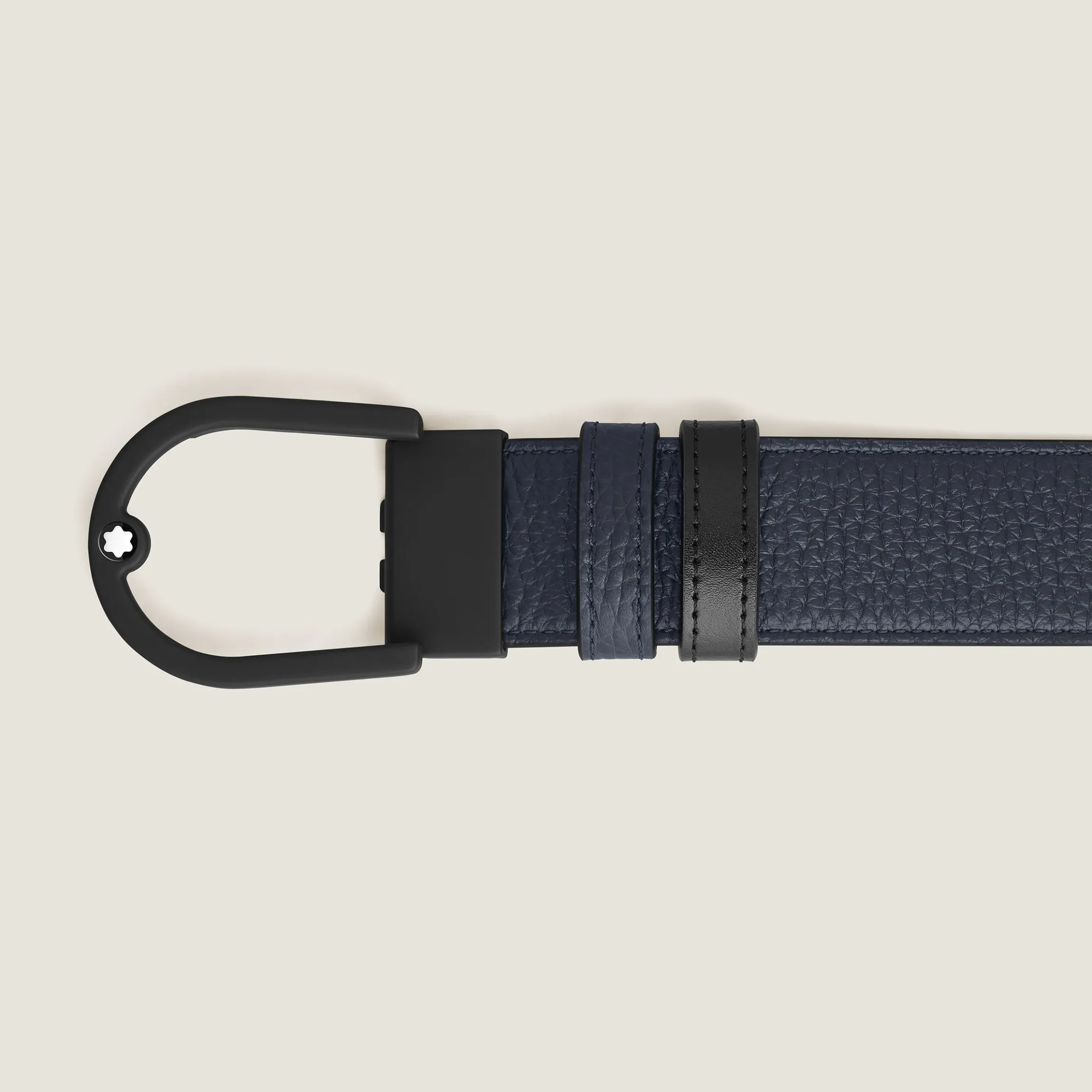 Cintura Reversibile Horseshoe 35 mm in Pelle con Grana