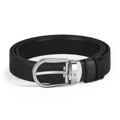 Cintura Reversibile Horseshoe 30 mm in Pelle Sartorial