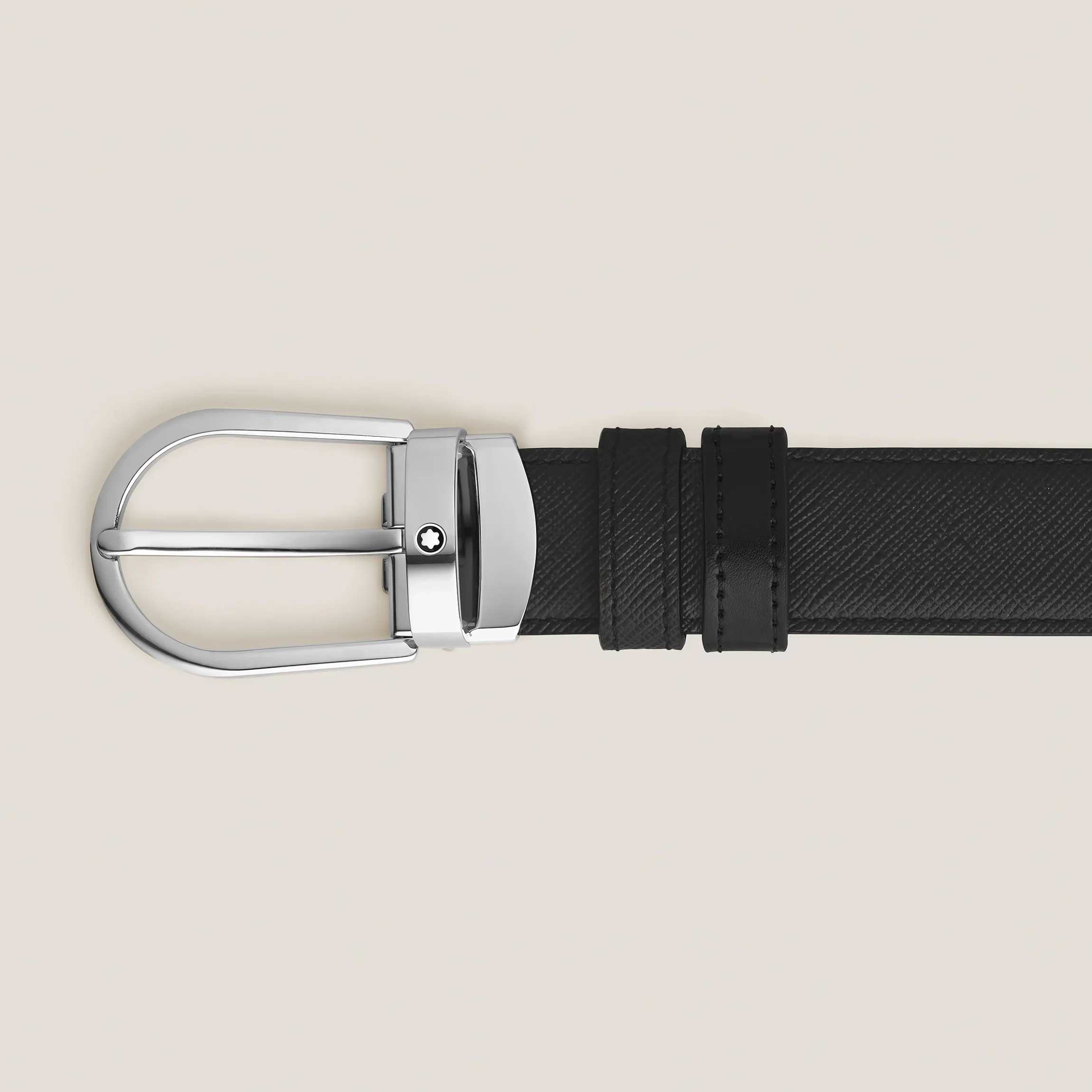 Cintura Reversibile Horseshoe 30 mm in Pelle Sartorial