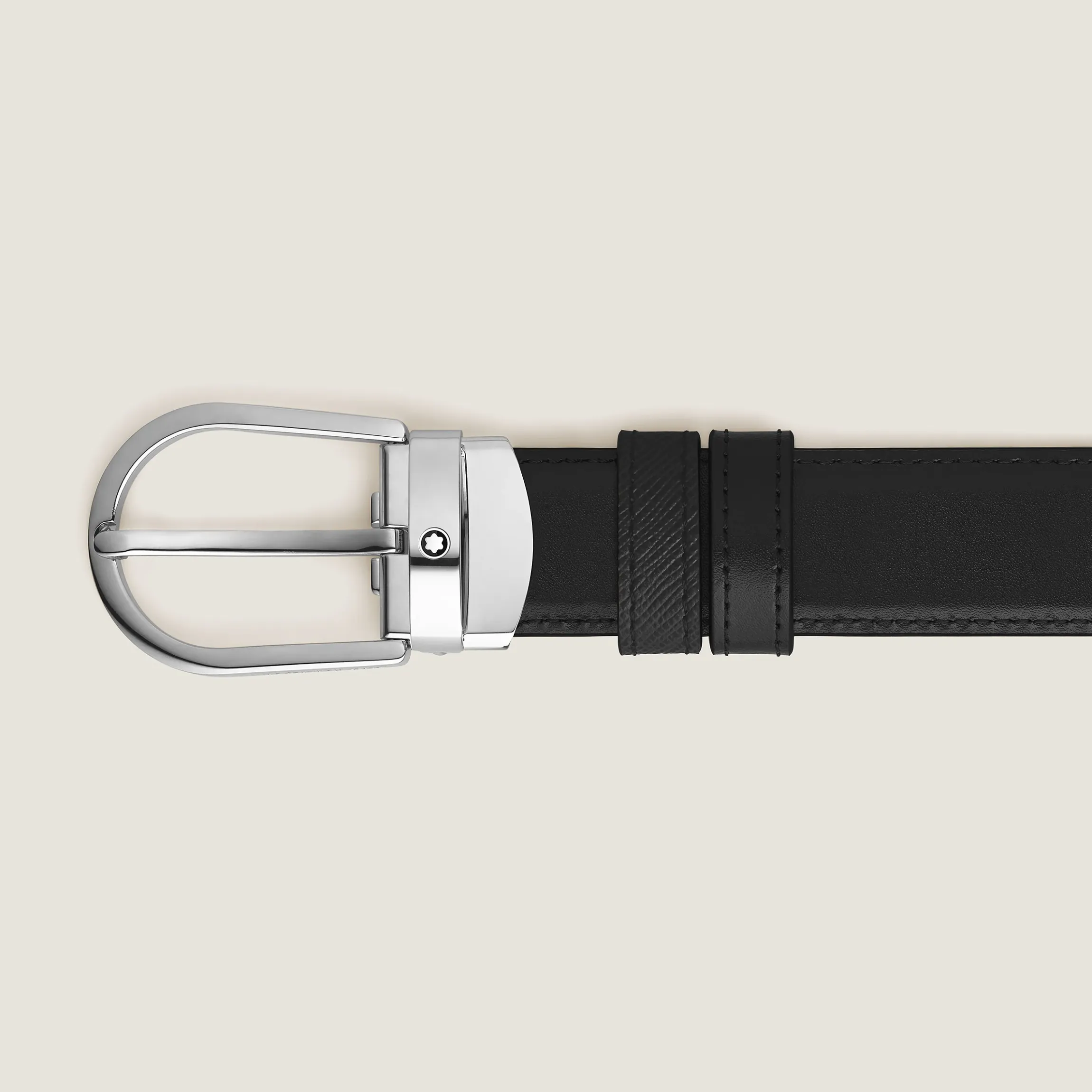 Cintura Reversibile Horseshoe 30 mm in Pelle Sartorial