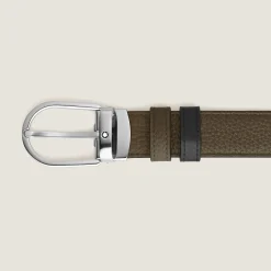 Cintura Reversibile Horseshoe 30 mm in Pelle con Grana