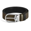 Cintura Reversibile Horseshoe 35 mm in Pelle con Grana