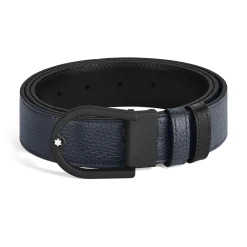 Cintura Reversibile Horseshoe 35 mm in Pelle con Grana