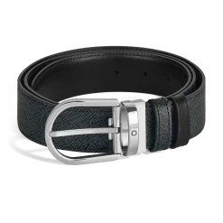 Cintura Reversibile Horseshoe 35 mm in Pelle Sartorial