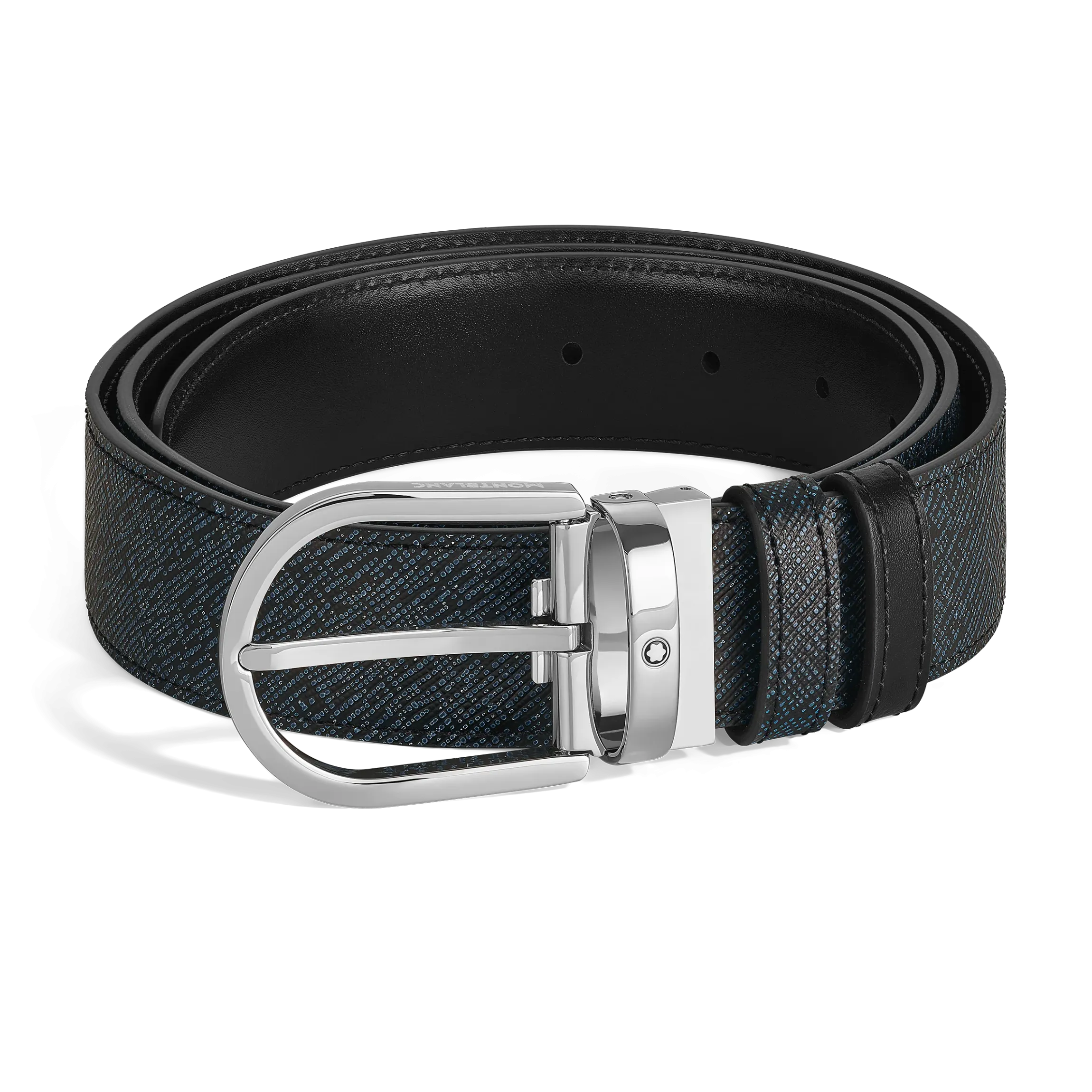 Cintura Reversibile Horseshoe 35 mm in Pelle Sartorial
