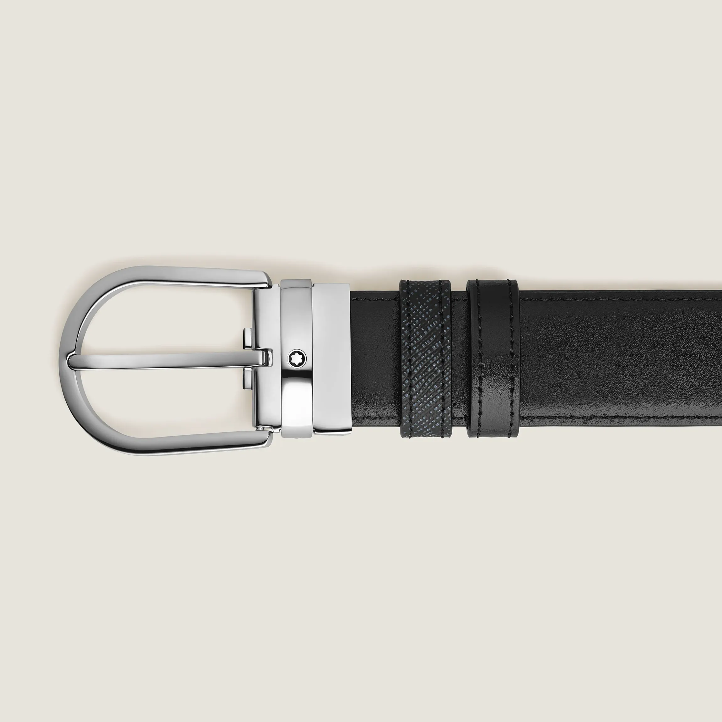 Cintura Reversibile Horseshoe 35 mm in Pelle Sartorial