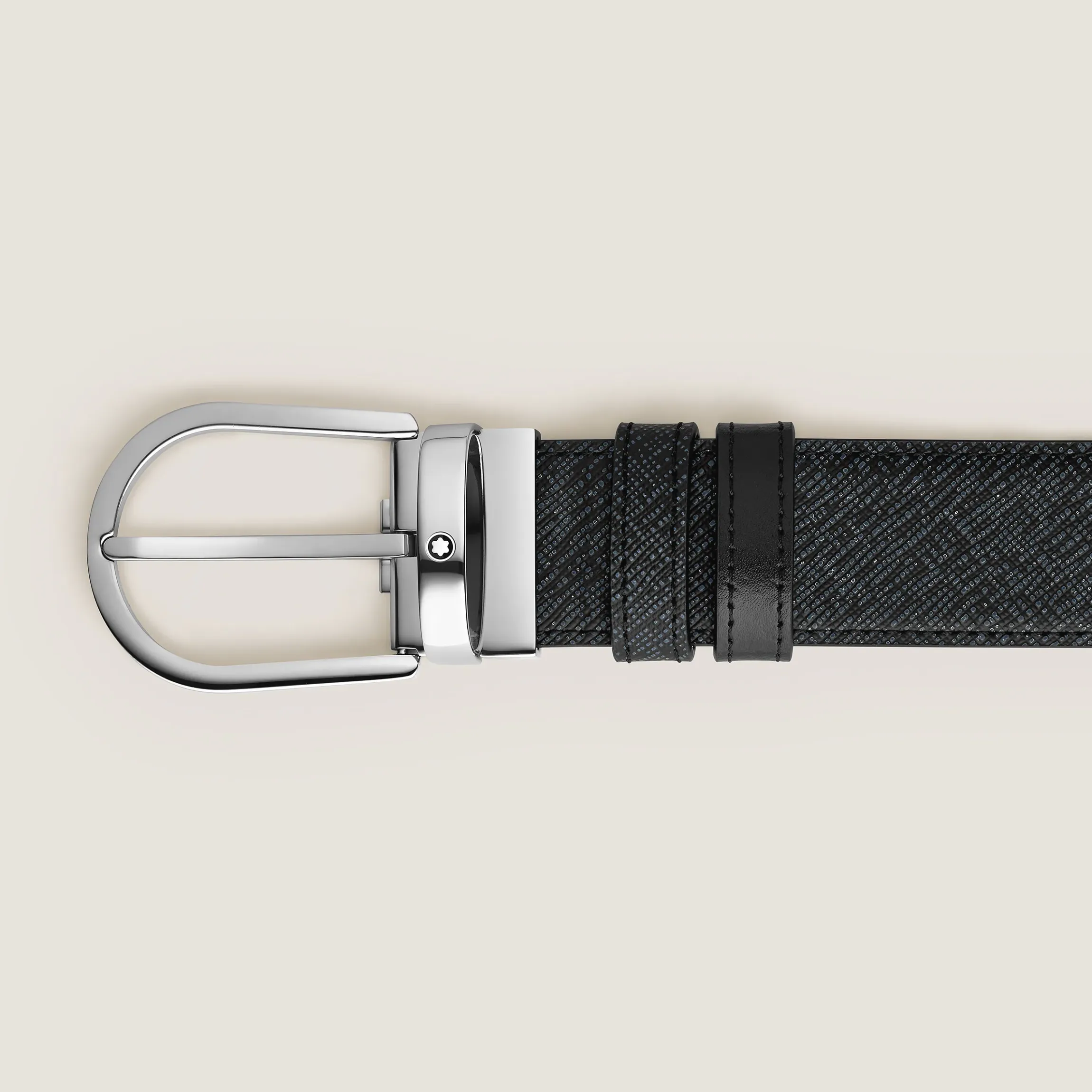 Cintura Reversibile Horseshoe 35 mm in Pelle Sartorial