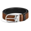 Cintura Reversibile Horseshoe 35 mm in Pelle Sartorial