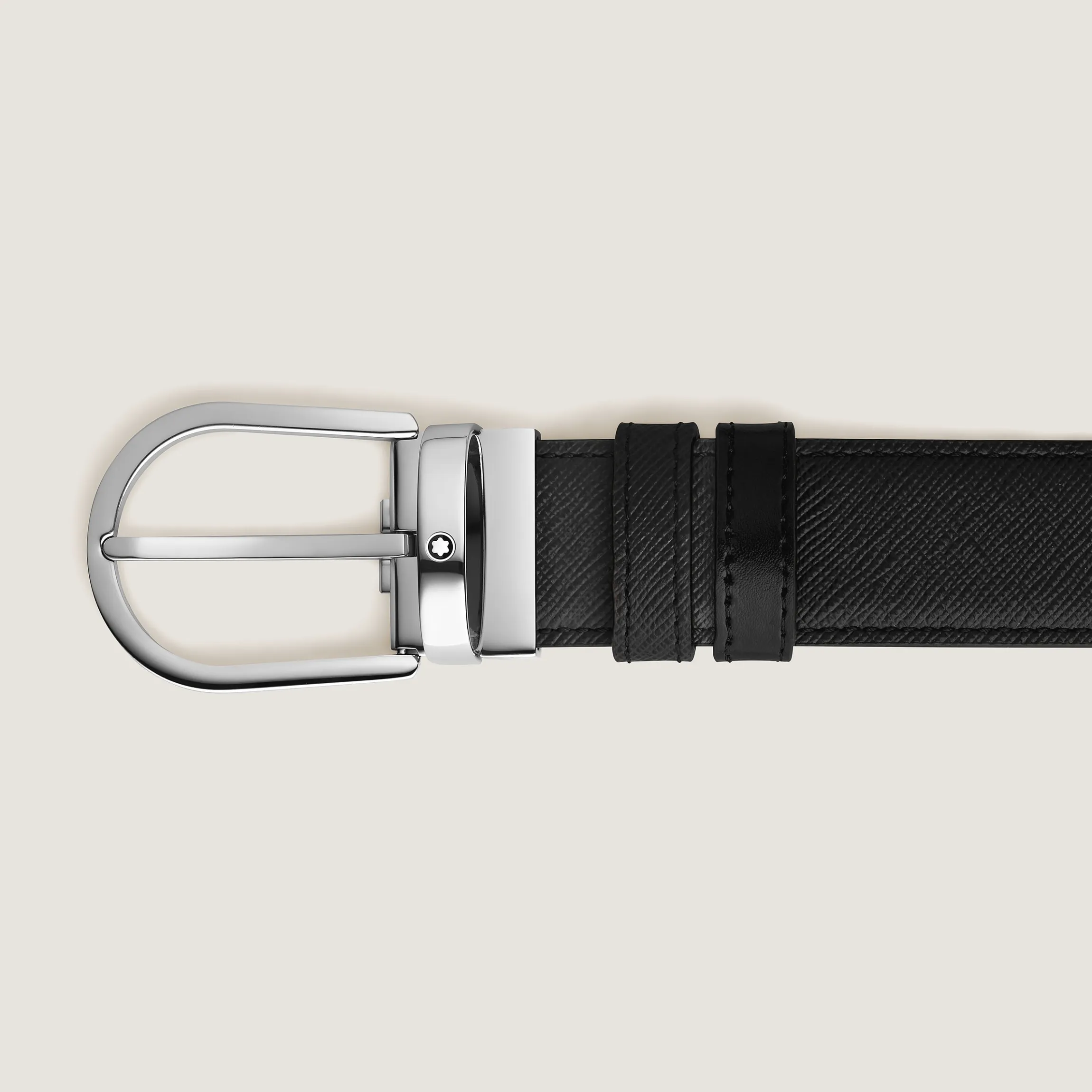 Cintura Reversibile Horseshoe 35 mm in Pelle Sartorial
