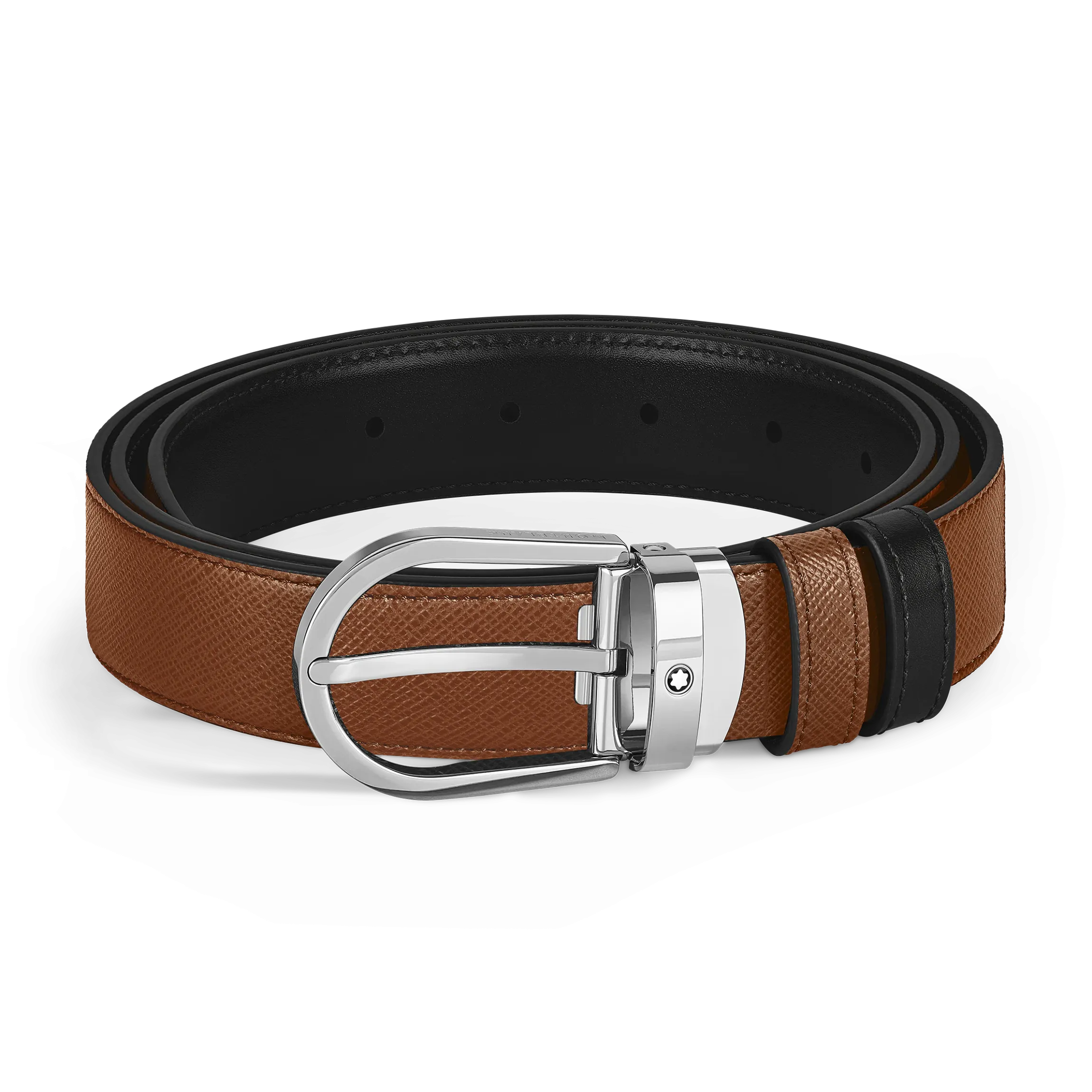 Cintura Reversibile Horseshoe 30 mm in Pelle Sartorial