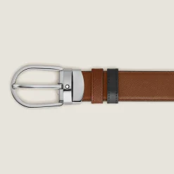 Cintura Reversibile Horseshoe 30 mm in Pelle Sartorial