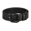 Cintura reversibile L’Ovale 35 mm in pelle nera/nera con fibbia