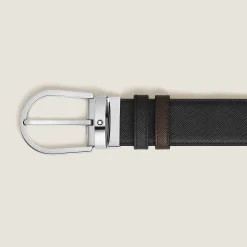 Cintura Reversibile 35 mm A Ferro di Cavallo in Pelle Sartorial