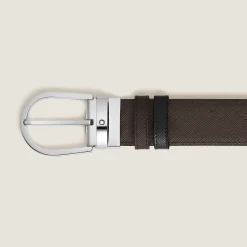 Cintura Reversibile 35 mm A Ferro di Cavallo in Pelle Sartorial