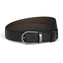Cintura Reversibile 30 mm A Ferro di Cavallo in Pelle Sartorial