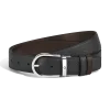 Cintura Reversibile 35 mm A Ferro di Cavallo in Pelle Granulata