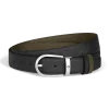 Cintura Reversibile 30 mm A Ferro di Cavallo in Pelle Sartorial