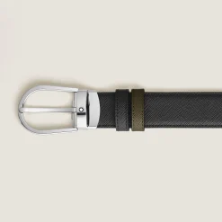Cintura Reversibile 30 mm A Ferro di Cavallo in Pelle Sartorial