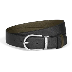 Cintura Reversibile 35 mm A Ferro di Cavallo in Pelle Sartorial