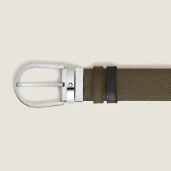 Cintura Reversibile 35 mm A Ferro di Cavallo in Pelle Sartorial
