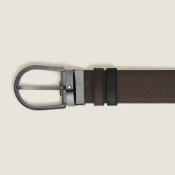 Cintura Reversibile 35 mm A Ferro di Cavallo in Pelle Sartorial