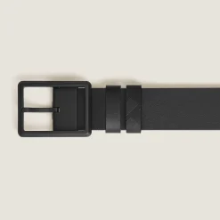Cintura Reversibile 35 mm in Pelle Sartorial con Fibbia Rettangolare