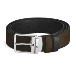 Cintura reversibile 35 mm in pelle marrone/nera con fibbia Everyday