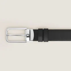 Cintura Reversibile 30 mm in Pelle Sartorial con Fibbia Rettangolare