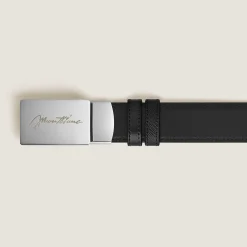 Cintura Reversibile 30 mm in Pelle Sartorial con Fibbia a Placca