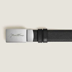 Cintura Reversibile 30 mm in Pelle Sartorial con Fibbia a Placca