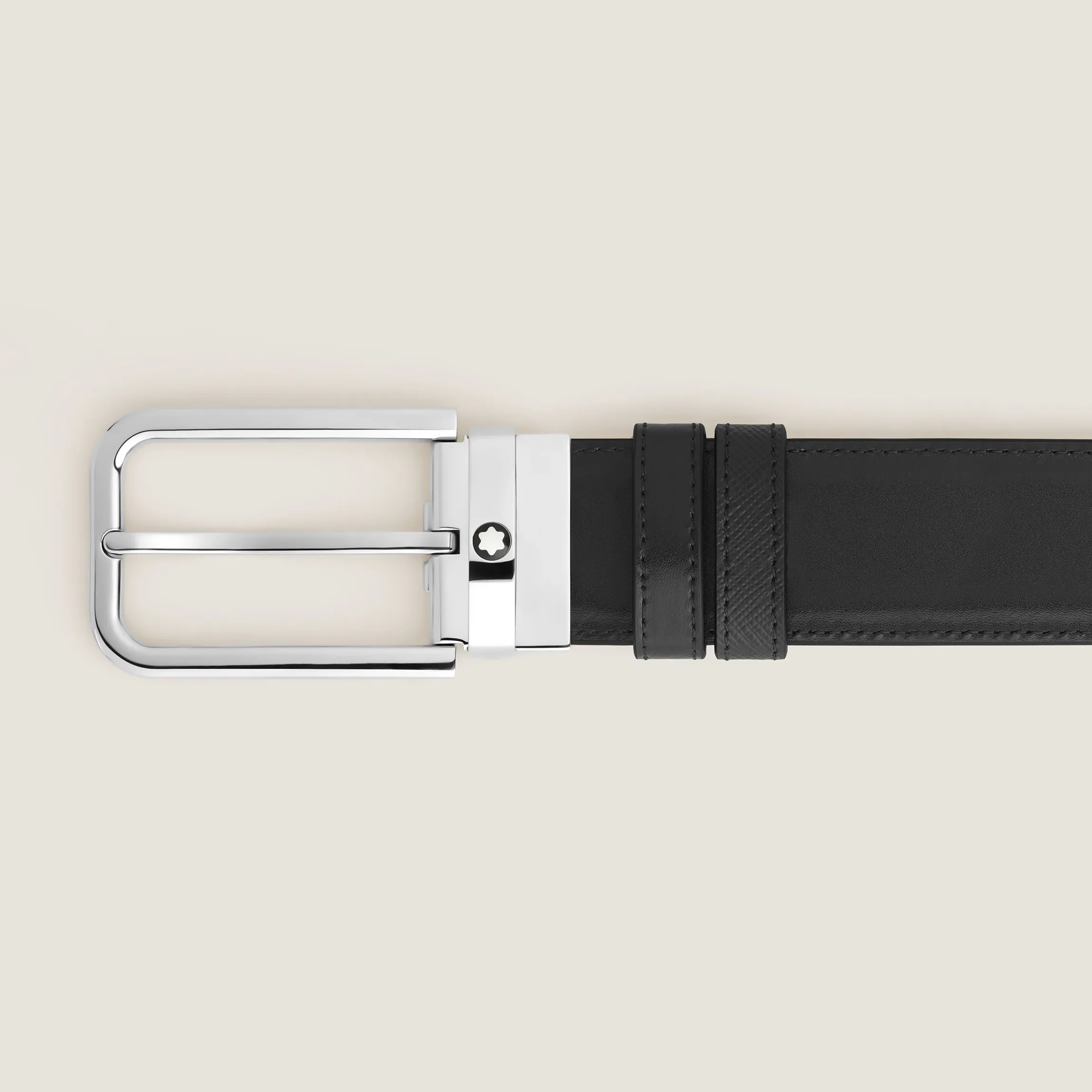 Cintura Reversibile 35 mm in Pelle Sartorial con Fibbia Rettangolare