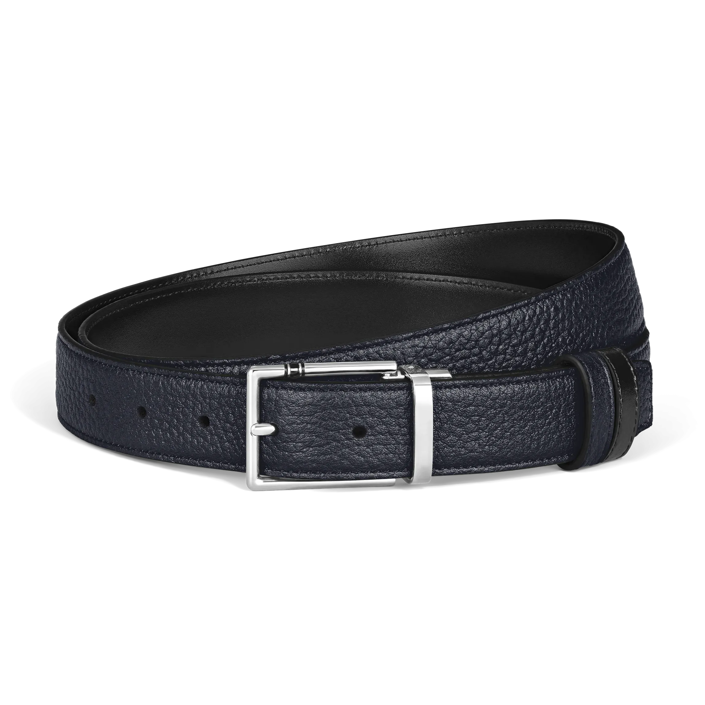 Cintura Reversibile 35 mm in Pelle con Grana con Fibbia Rettangolare Meisterstück
