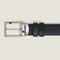 Cintura Reversibile 35 mm in Pelle con Grana con Fibbia Rettangolare Meisterstück