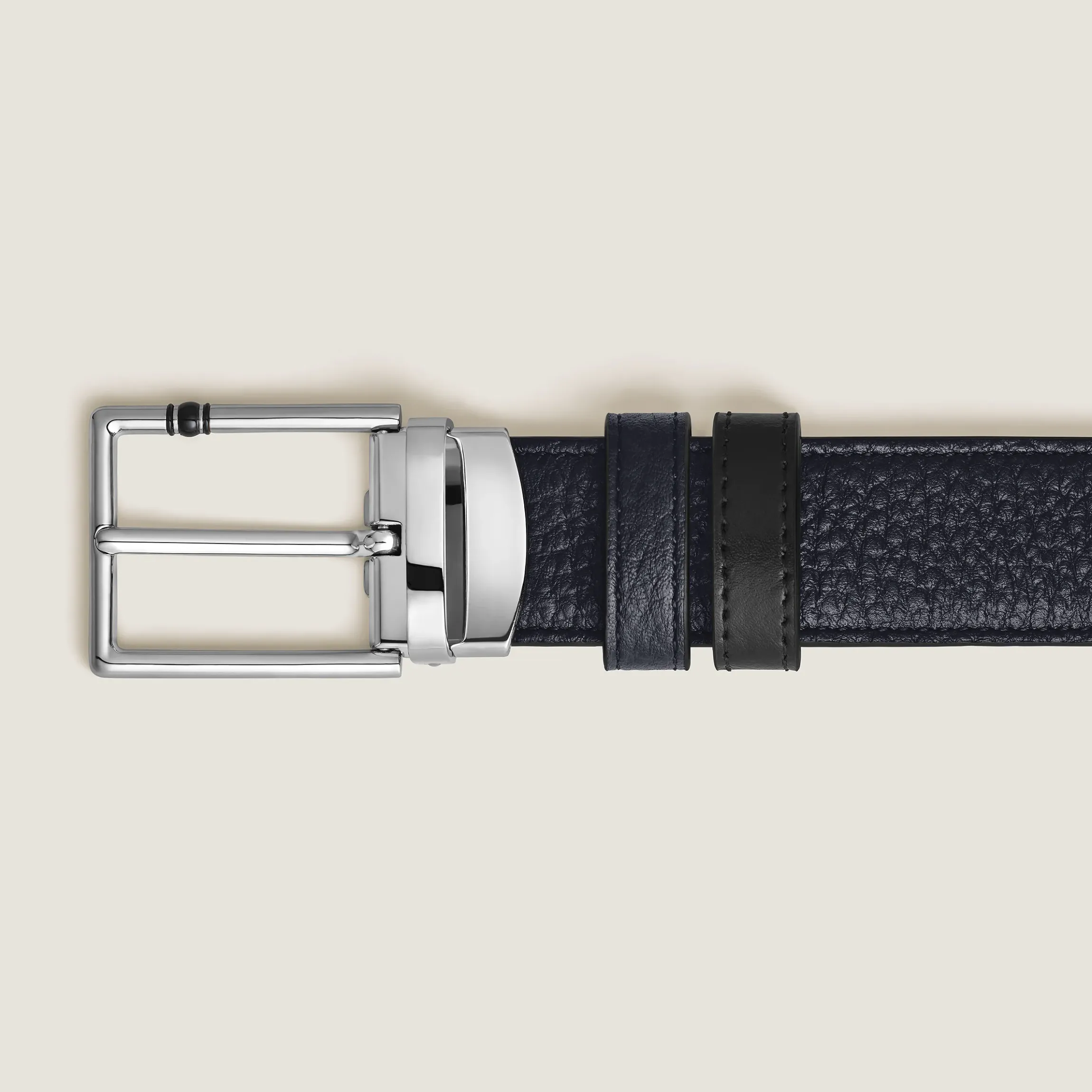 Cintura Reversibile 35 mm in Pelle con Grana con Fibbia Rettangolare Meisterstück